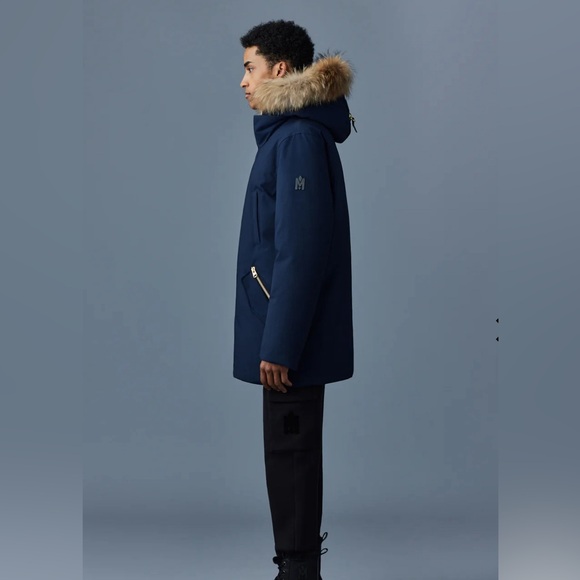 EDWARD 2-in-1 down parka with hooded bib and natural fur for men - Picture 4 of 11